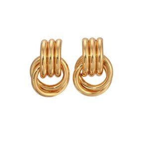 Heaven Mayhem Mini Knot Gold Earrings